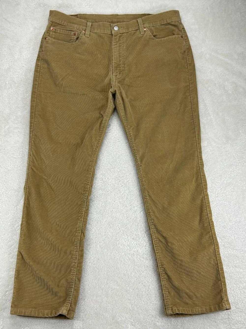 Levi's 511 Slim Fit Corduroy Pants Mens 38x30 Beige Classic Traditional 5-Pocket